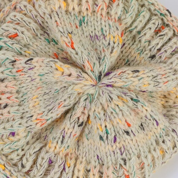 Satin Lined Knit Beanie Hats for Women Men Thick Warm Unisex Slouchy Winter Cap - Picture 5 of 6